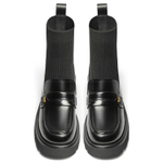 BELLE Cow Leather Ankle Boots 5cm Women"s Black, Burgundy