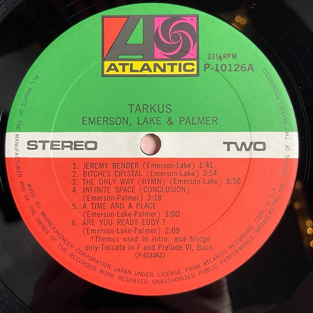 Винтажная виниловая пластинка LP Emerson, Lake and Palmer Tarkus (Japan 1976) (Obi) Eruption