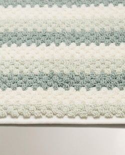 Zara Home - Жаккардовый коврик для ванной комнаты с геометрическим рисунком, синий, 50x80 см