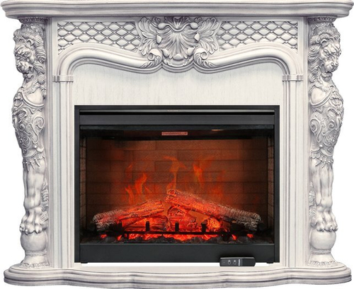 Каминокомплект Castle - Слоновая кость с темной патиной с очагом Symphony 30'' DF3020-EU