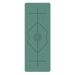 Ультрацепкий 100% каучуковый коврик для йоги Flowers Emerald 185*68*0,5 см нескользящий