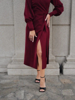 Платье "Навсегда" в винном