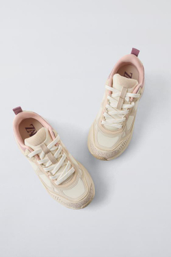 ZARA КРОССОВКИ С ВОЗДУШНОЙ ПОДУШКОЙ, БЕЖЕВЫЙ