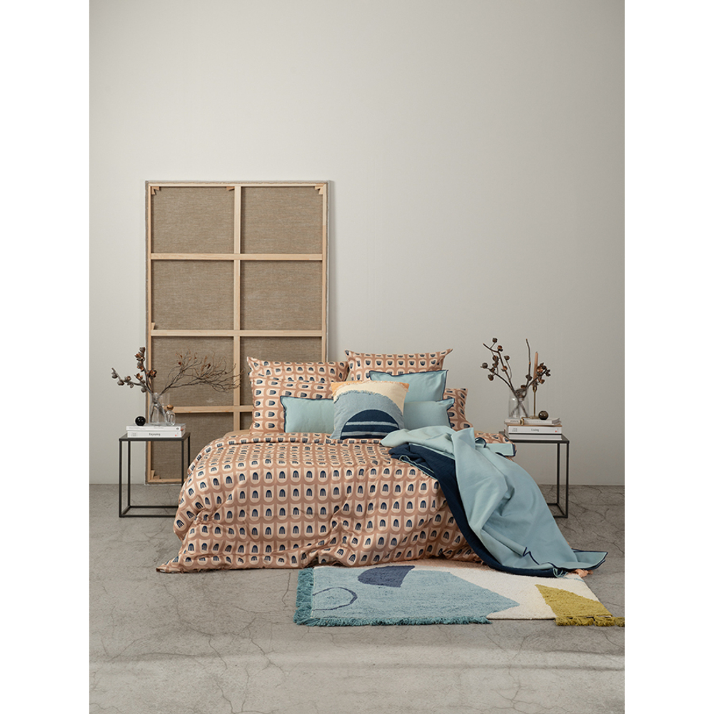 Набор из двух наволочек из сатина бежево-розового цвета с принтом blossom time из коллекции cuts&pieces, 50х70 см