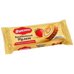 Вафли тонкие с клубничным кремом Яшкино 144 гр