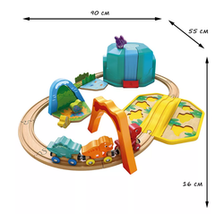 Детская игрушка "Железная дорога динозаврики " в контейнере