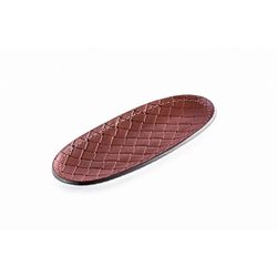 Лоток для мелочей из кожи Full Grain Treccia и Cuoietto с металлической вставкой 165*80*15 (TPrFGtrCMet165-80-15) 2