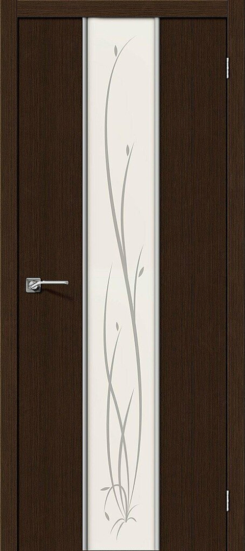 Дверь Глейс-2 Twig / Цвет 3D Wenge / Стекло Twig / Двери Браво