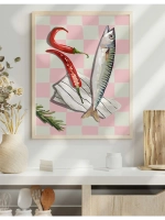 постер на кухню 50х70 см интерьерный