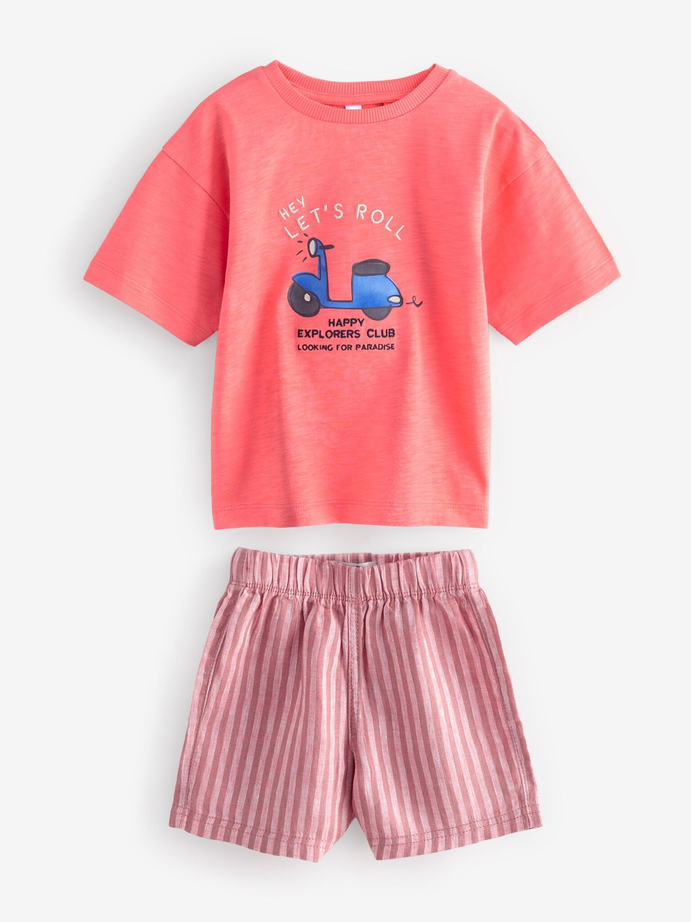 Пижама для мальчика Next AC0-919, 3 шт., Синий, Оранжевый, Бежевый