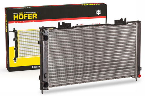 Радиатор охлаждения ВАЗ 2170 Приора алюминий +A/C Halla сборный Hofer