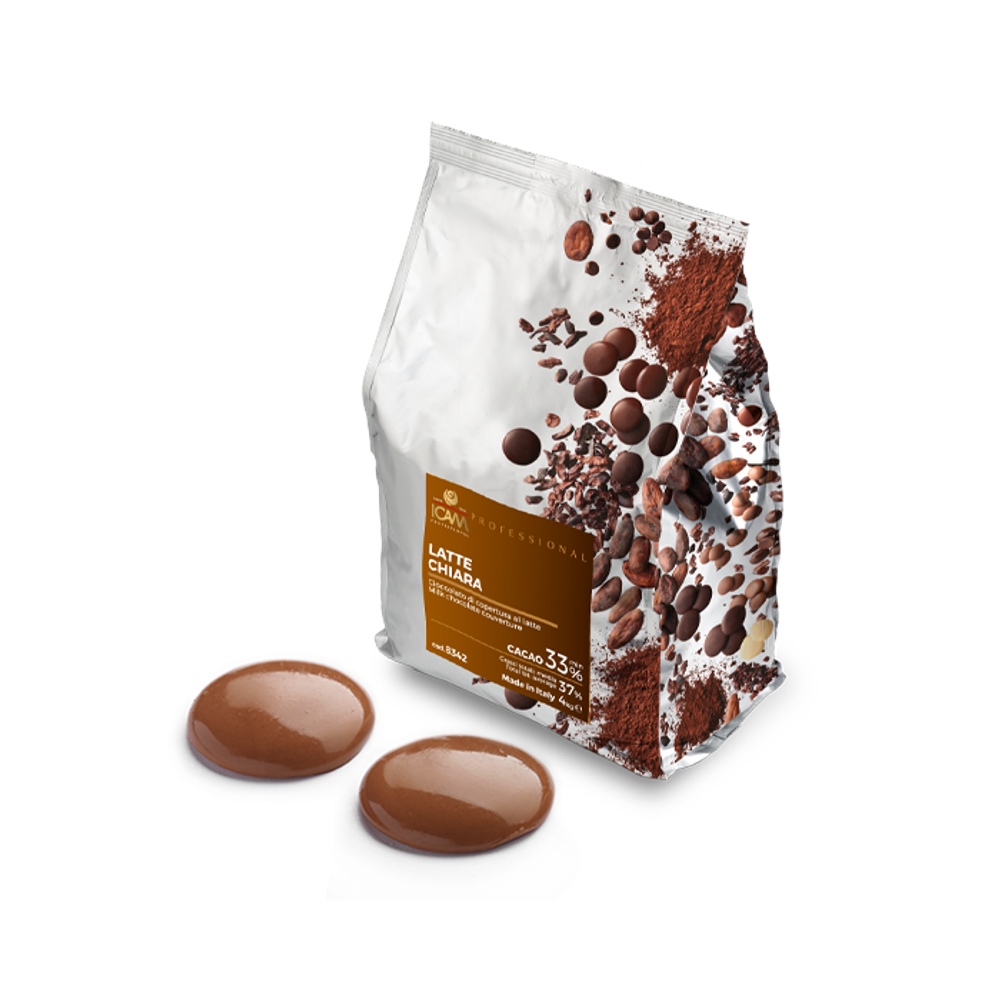 Молочный шоколад Latte Chiara 33% ICAM, Италия, 4кг