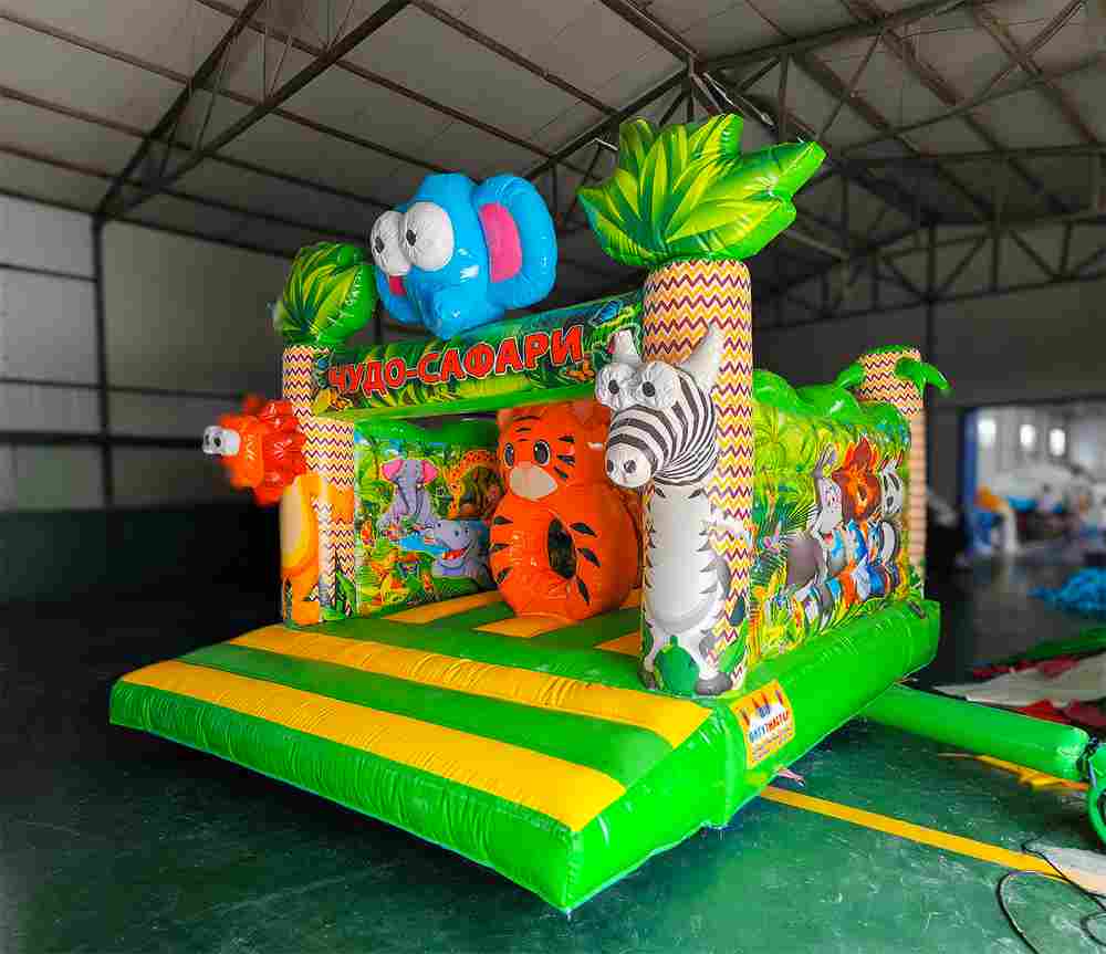 Коммерческий надувной батут «Чудо-сафари 2» 3,5*3,5*2,6 м