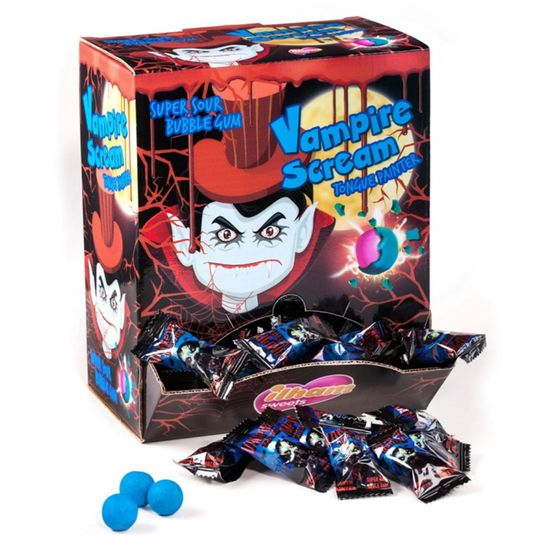 Кислый леденец Ilham Sweets Vampire Scream с жевательной резинкой, 3,5 г (Турция)