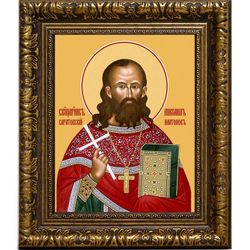 Михаил Платонов священномученик пресвитер. Икона на холсте.