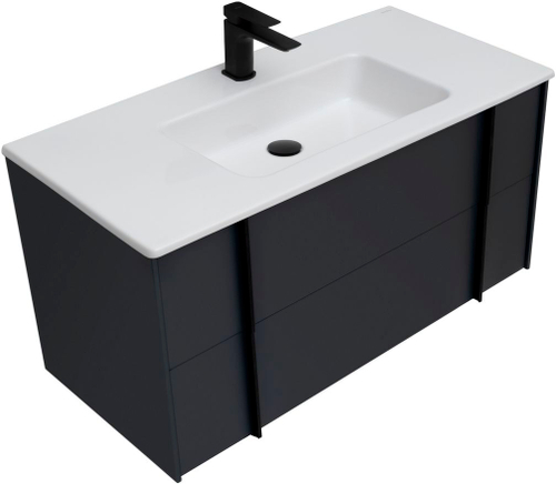 Тумба с раковиной Allen Brau Reality 100 см 1.32007.AM антрацит матовый