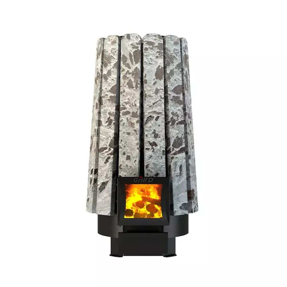Дровяная банная печь Grill'D Cometa Vega 180 Short Stone (Серпентинит)
