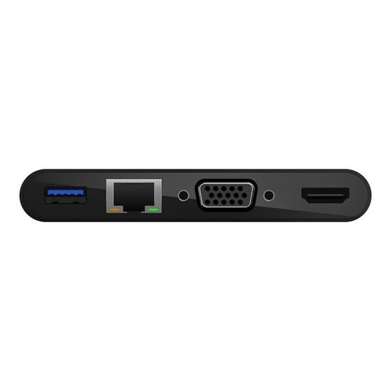 Адаптер Belkin USB-C - Ethernet, HDMI, VGA, USB-A, (AVC005BTBK), черный