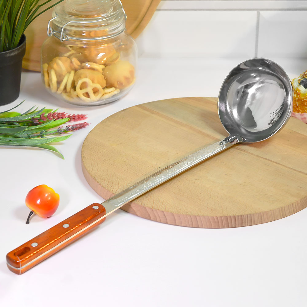 Ложка разливательная 100мл с деревянной ручкой, тм Appetite