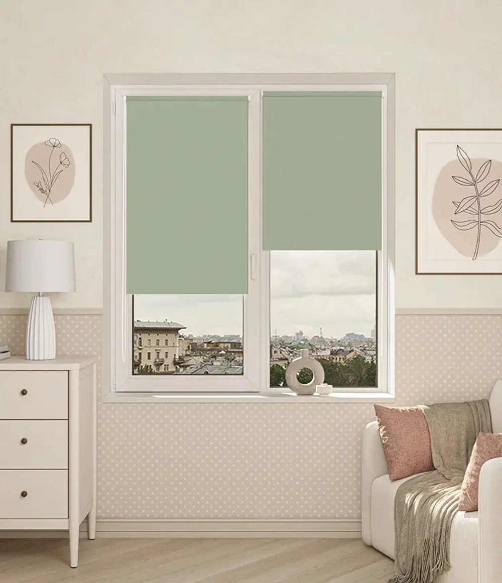 Рулонные шторы блэкаут Болид Олива