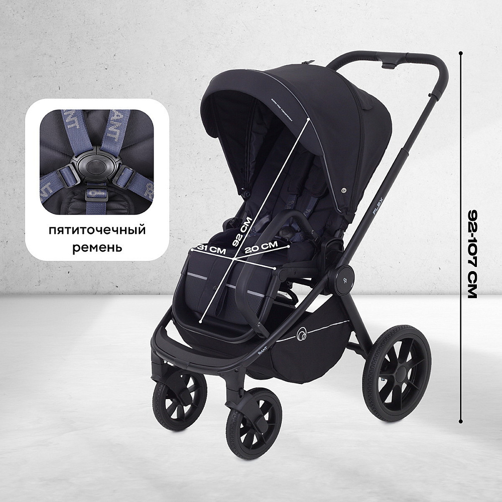 Детская коляска Rant Flex 3 в 1 RA077 Black