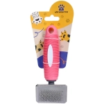 Пуходёрка для собак и кошек с каплями «ЛАПУСИКИ», цвет розовый, 15*6 (блистер)