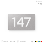 Номер на дверь 147, табличка на дверь для офиса, квартиры, кабинета, аудитории, склада, голубой 120х70 мм, Айдентика Технолоджи