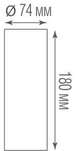 Donolux Led св-к накладной, 30Вт, D74хH180мм, 1993Лм, 38°, 3000К, IP20, Ra >90, черный RAL9005,блок питания в комплекте DL18895R30W1B