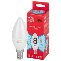 Лампочка светодиодная ЭРА RED LINE LED B35-8W-840-E14 R E14 / Е14 8 Вт свеча нейтральный белый свет