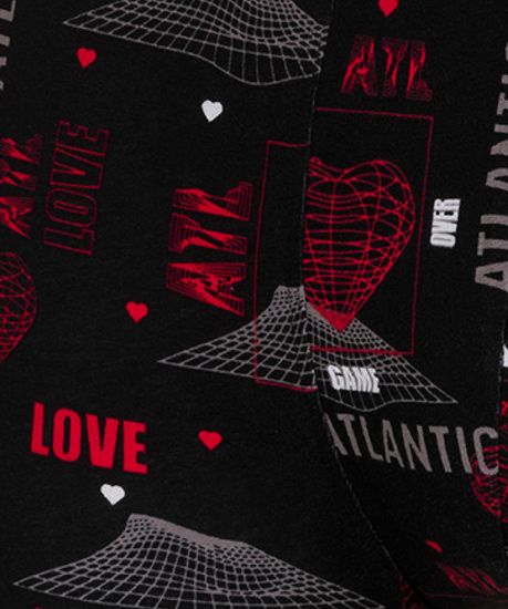 Трусы мужские боксеры (2шт), Atlantic 2GMH-013, черный + красный,