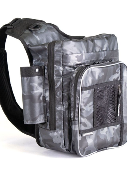 Сумка рыболовная "Yaman" Fishing Shoulder Bag, 40х43х10 см, цв. серый камуфляж