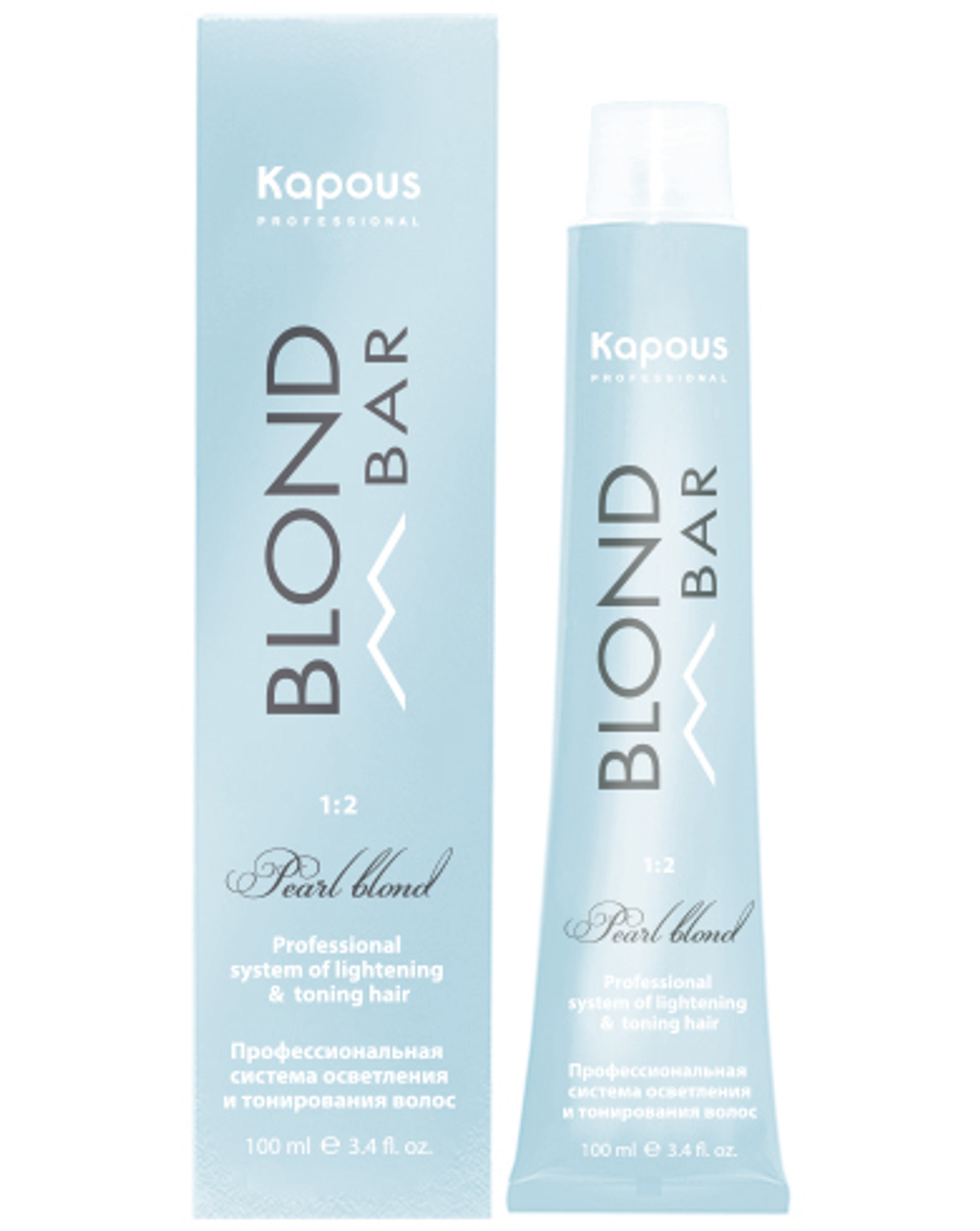 Kapous Professional Крем-краска для волос, с экстрактом жемчуга, Корректор, Blond Bar, 01, пепельный, 100 мл