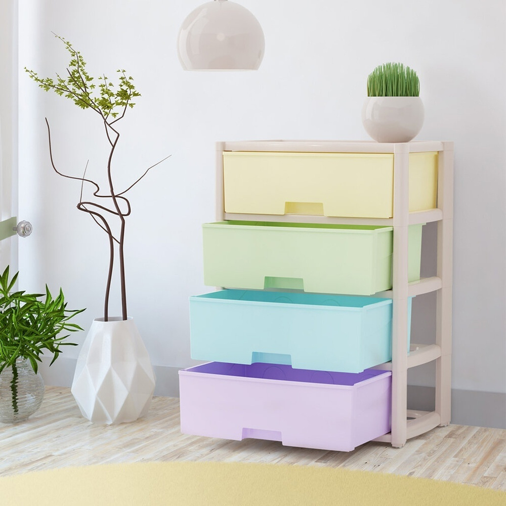 Комод 4-х секционный "Колорит" широкий (цветной)