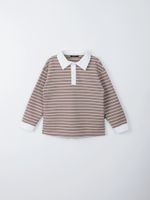 Свитшот поло облегченный "Полоска Какао" 7+