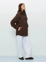 Ветровка с капюшоном удлиненная