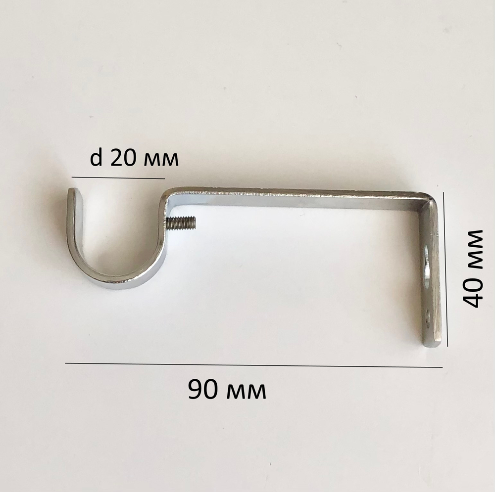 Кронштейн эконом однорядный для труб d 20 мм, цвет хром