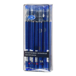 Ручка гелевая, Basir, синие чернила, серия "Office", с граненым наконечником, синий корпус, 12 шт