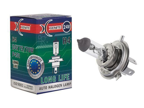 Лампа 24 В H4 галогенная Long Life Xenite 1007145