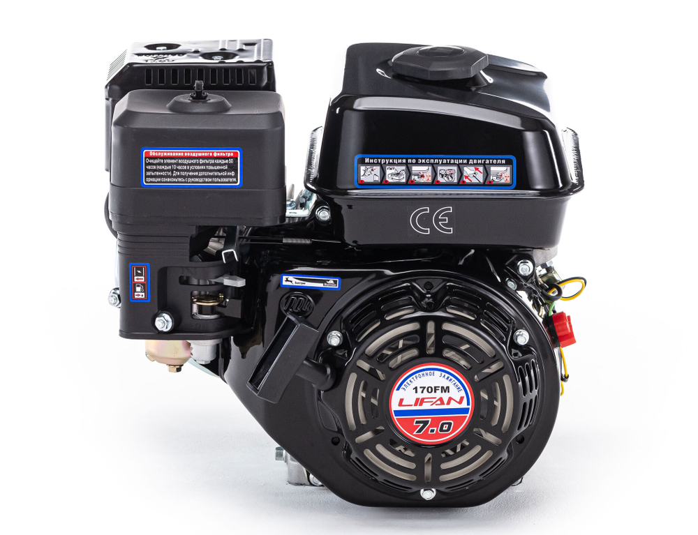 Двигатель LIFAN 170FM (4х такт, 7,0 л.с, вал 19мм)