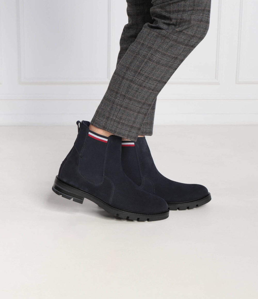 Кожаные челси corpoarte hilfiger suede chelsea Tommy Hilfiger - темно-синий(FM0FM04803)