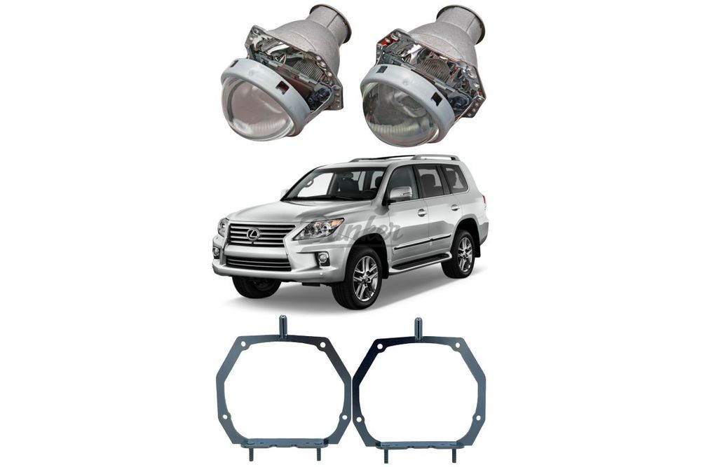 Готовый комплект для замены штатных линз с AFS Lexus LX570 III рестайлинг 2012-2015