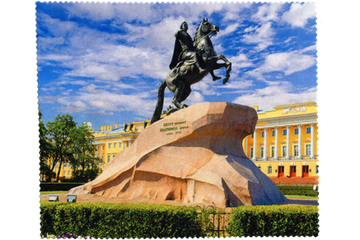 Салфетка микрофибра 15х17 (Медный Всадник)  в  упаковке.