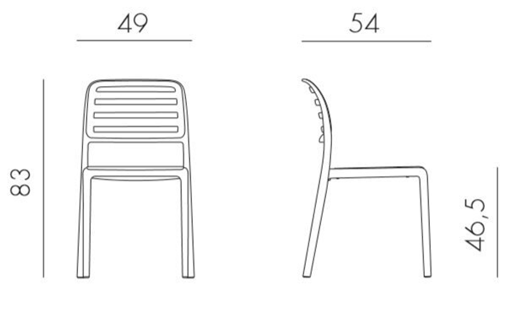 Комплект пластиковой мебели Nardi Step Costa Bistrot, тортора