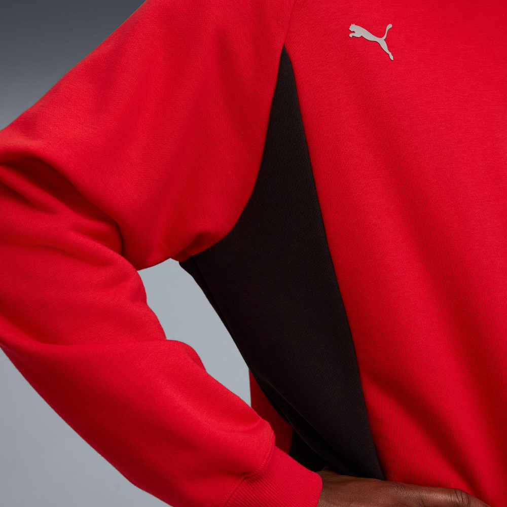 PUMA X SCUDERIA FERRARI МУЖСКАЯ ТОЛСТОВКА С КАПЮШОНОМ SCUDERIA FERRARI LIFESTYLE, КРАСНЫЙ