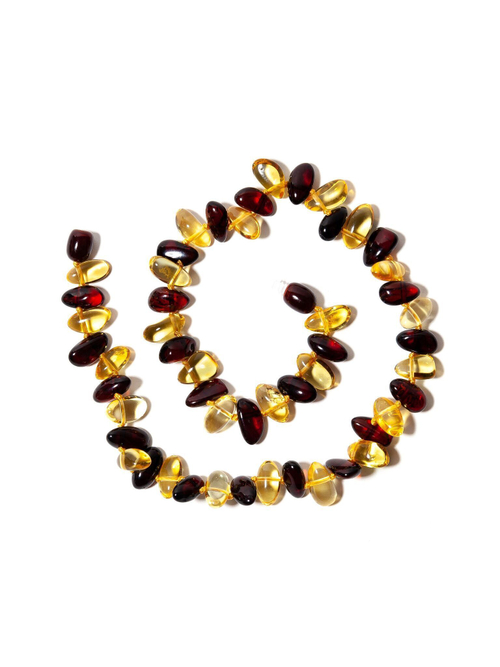 Детские бусы из натурального янтаря, длина 36 см. Бусы детские для девочек и мальчиков