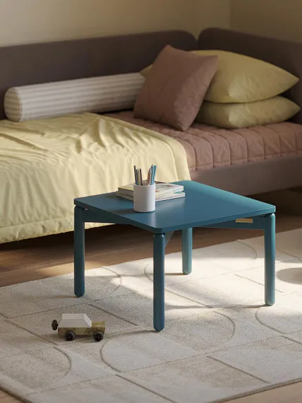 Столик кофейный Saga, 50х70 см, сине-зеленый