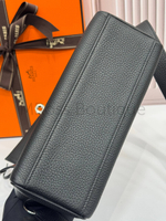 Черная сумка Hermes Kelly Messenger PM