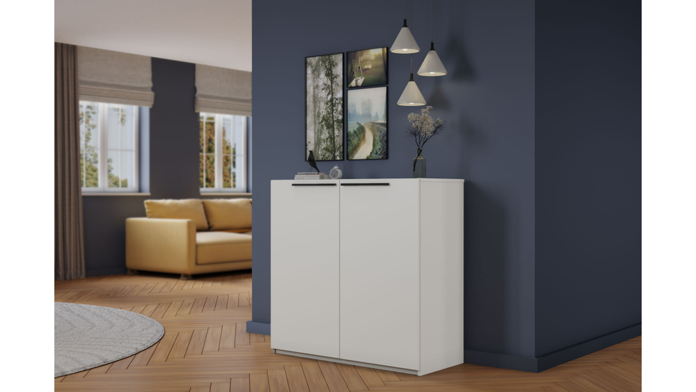 Тумба Лорена Пакс-1 Белый Фасадный 0101 110*44*90 см, Белый   Фиеста