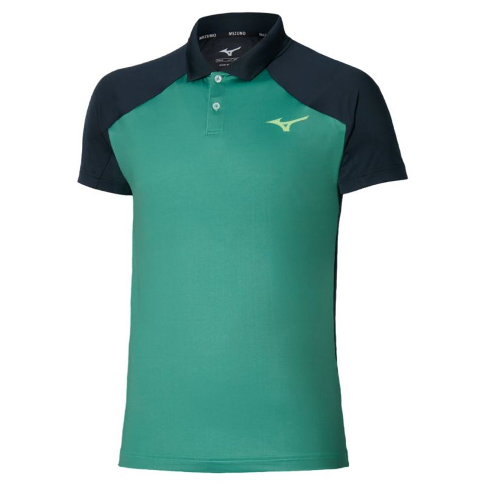 Мужское теннисное поло Mizuno Stargazer Short-Sleeve - foliage green