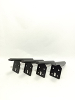 "Мебельные ножки стальные Штыки" Черные - 4 шт, 13 см